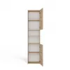 Bathroom storage cabinet top e shop S40 SONOMA — Oak frame, freestanding, 6 shelves, 400×300×1700 mm