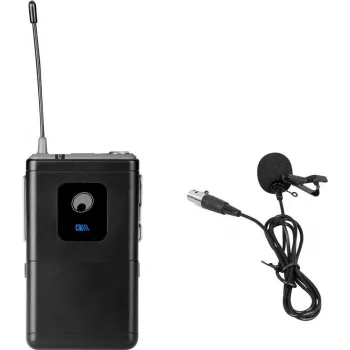 Lavalier microphone Omnitronic UHF-E Series 527.5 MHz — wired lav mic for speech and presentations