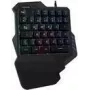 Logilink Illuminated one-hand gaming - Tastatur - hintergrundbeleuchtet - USB - Schwarz (ID0181)