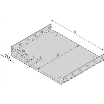 SCHROFF Mounting Plate for Abdeckbleche - Mounting Plate 42TE 220T (34563014)