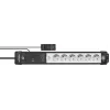 Power Extension Brennenstuhl Premium-Line 3m 6 AC Outlets Indoor Black Grey