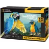 3D Puzzle cubicfun Blue-throated Macaws, 88 pieces, model 306-DS1097H