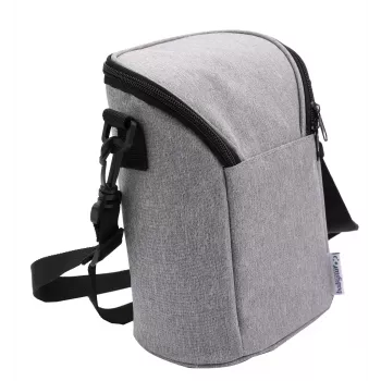 Thermal bag Olympia BT 50 — black/grey, zipper, 225×170×110 mm