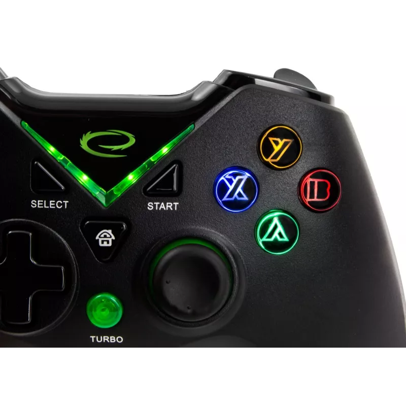 Gamepad Esperanza EGG114K wired USB 2.0 black — 12 buttons, 2 joysticks, vibration, for PC & Xbox Series X/S/One
