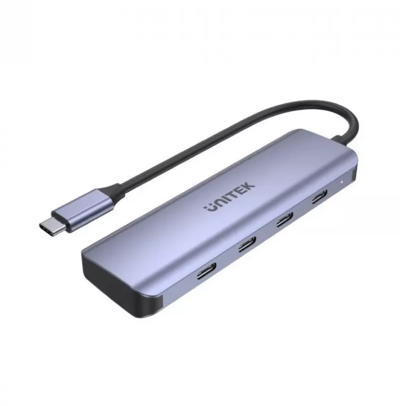 UNITEK uHUB Q4 USB Hub Type-C 5000 Mbit/s Grey