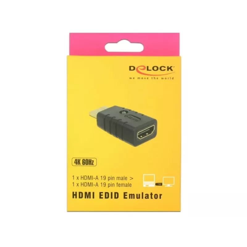 Adapter HDMI (Plug) > HDMI (Socket), EDID Emulator (black)