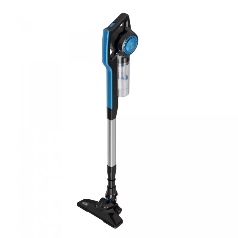 Black+Decker BXVMS602E 3-in-1 Corded Upright Vacuum Cleaner, 600 W, Bagless Cyclonic, 0.8 L, EPA Filter, 6 m Cable, Black/Blue