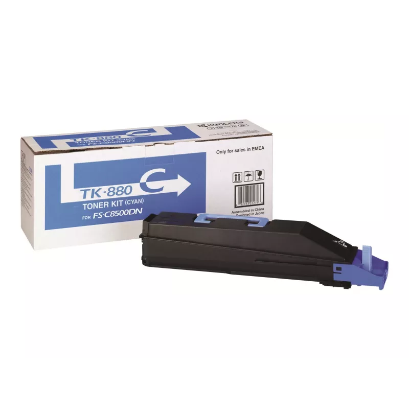 Toner cartridge Kyocera TK-880C Cyan, original, laser printing, yield 18,000 pages, 1 pc