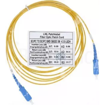 Fiber optic cable CBO SFP2222BU15MK 15 m SC G.657.A1, yellow