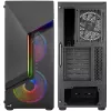 Aerocool Scape-G-BK-v2 Midi-Tower, Tempered Glass, FRGB - black