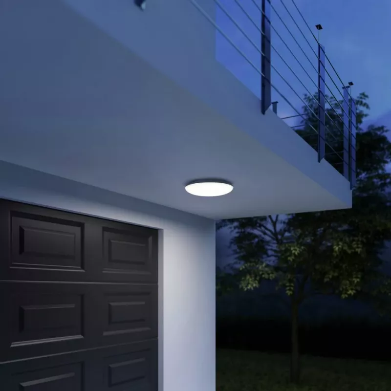 Ceiling light Steinel DL Vario Quattro PRO S, round LED fixed 14 W, 310×69 mm, white, motion sensor