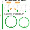 LED collar Anicoll Green for dogs and cats Model rechargeable lighting