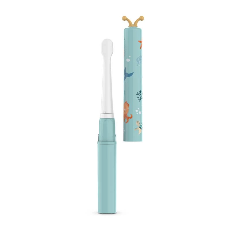 Electric children's toothbrush neno Pulito — compact rechargeable vibrating brush, 2 brush heads, massage mode, 2‑min timer, Li‑Ion battery
