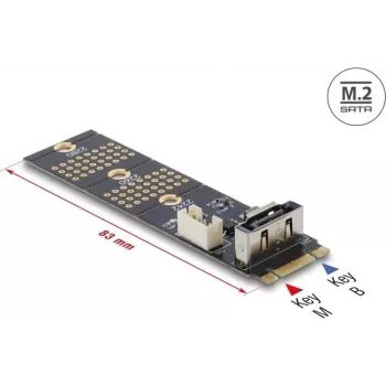 M.2 Key B to SATA 7-pin Adapter (vertical) DELOCK 64290