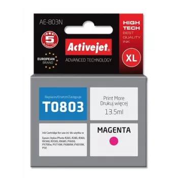 Ink cartridge ActiveJet AE-803N compatible for Epson T0803, Magenta, XL 13.5 ml, pigment ink, 1 pc