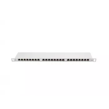 Lanberg PPS6-0024-S 24-Port Cat.6 Shielded Patch Panel 0.5U 19 inch Rack Mount Grey