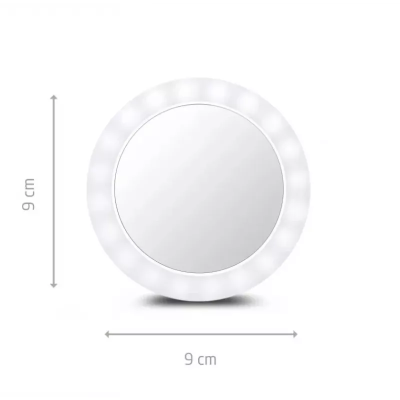 Freestanding Makeup Mirror Medisana 23603 — Round White, Battery Powered, Foldable, Built-in Lighting