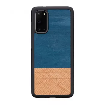 Phone case man and wood Galaxy S20 denim black