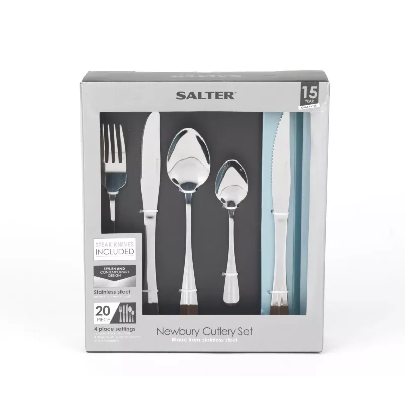 Cutlery set Salter BW086282EU7 — 20-piece stainless steel, dishwasher safe