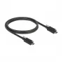 USB Cable DeLOCK 83719 USB 3.2 Gen 2 1m USB C Black