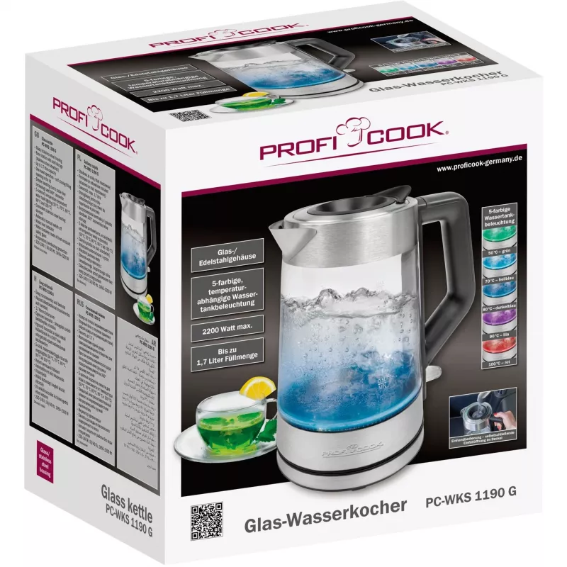 Proficook electric glass kettle PC-WKS 1190 G