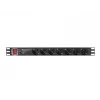 Power distribution unit LANBERG PDU-PRO-07F-0200-BK — 1U rack PDU, 7 Type F outlets, 16 A, 2 m cable, black