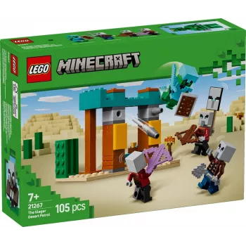 LEGO building set The Illager Desert Patrol 21267 – Minecraft playset, 105 pieces, 4 minifigures, 80×60×110 mm