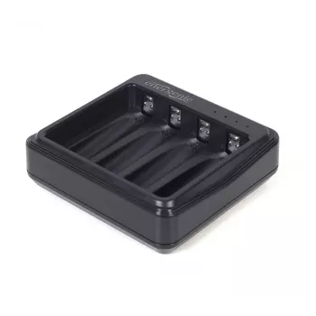 Battery Charger Gembird BC-USB-03 USB Compatible AA AAA Black
