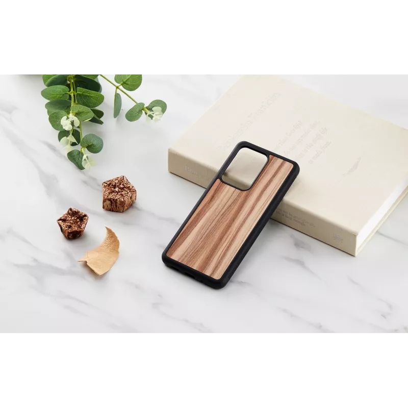 Phone case man and wood for Samsung Galaxy S20 Ultra — cappuccino black