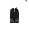 Power Plug Adapter Maclean MCE155 NEMA 5-15P Type E FR Black