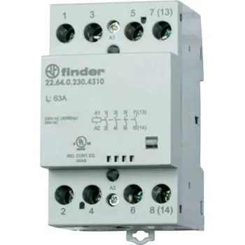 Finder Installation Contactor 22.64.0.024.4310 4 Normally Open Contact (30/110/220 V) 63/4/1,2 A (22.64.0.024.4310)
