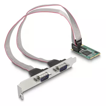 DeLOCK Mini PCIe Card full size to 2 x Serial RS-232 D-Sub 9 pin