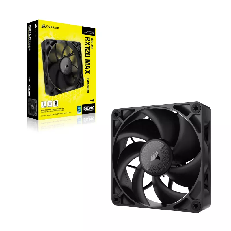 Corsair iCUE LINK RX120 MAX 120mm Case Fan - Black