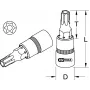 Socket set KS Tools 911.1375 1/2 inch drive Imperial 2.2 cm diameter