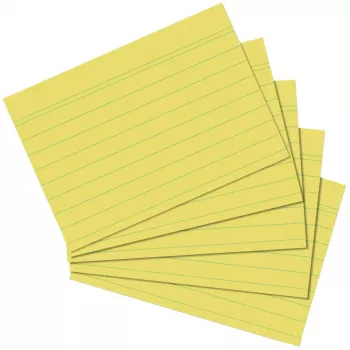 Index Card Herlitz 1150614 Yellow 100 Sheets 1 pc