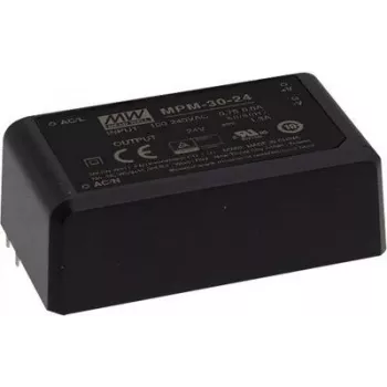 Power adapter/inverter Mean Well MPM-30-24, 30 W, 24 V output, 80–264 V input