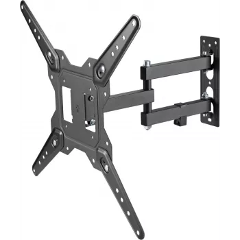 Vision VFM-WA4X4/3 - Mounting Kit (Wall Arm) - Dual Articulating Arm - for LCD-Display - cold-rolled steel - Black - Screen Size: 94-152.4 cm (37-60)