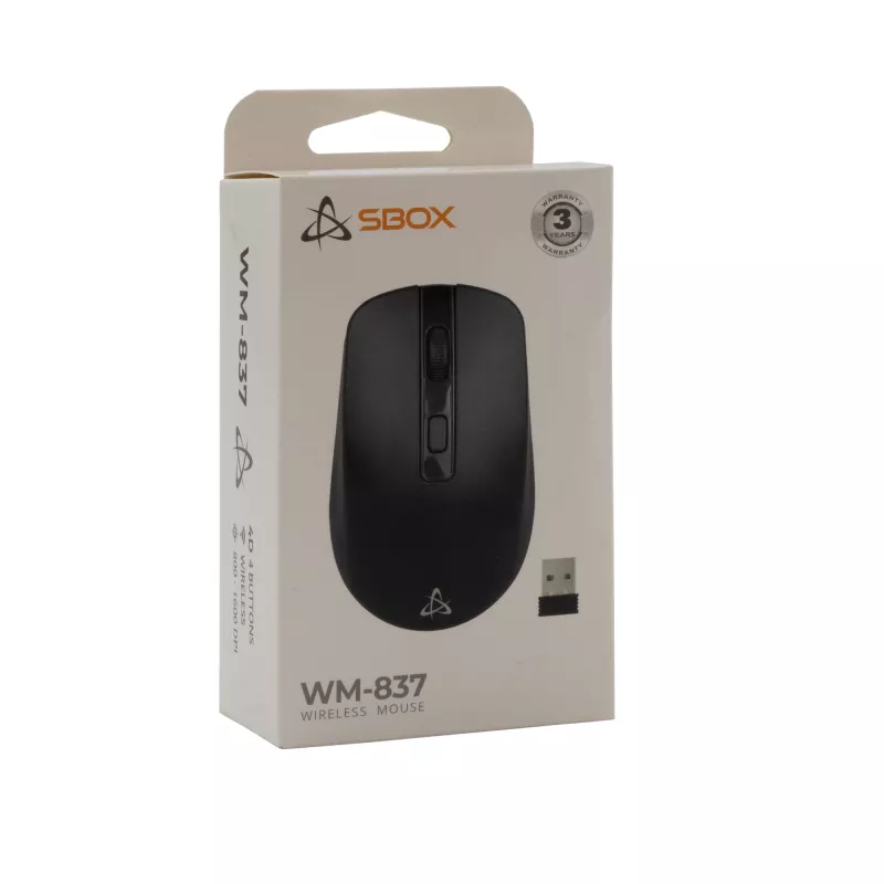 Mouse SBOX WM-837 Black USB Type-A