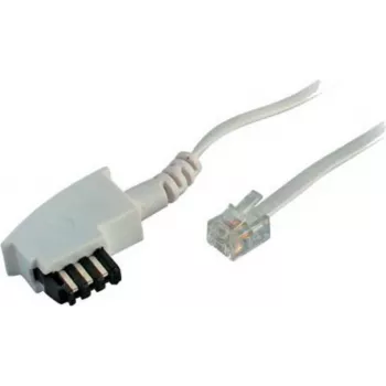Telephone Cable S/CONN TAE-F Plug Western 6/4 Universal White 6 m - ShiverPeaks