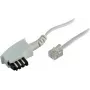 Telephone Cable S/CONN TAE-F Plug Western 6/4 Universal White 6 m - ShiverPeaks