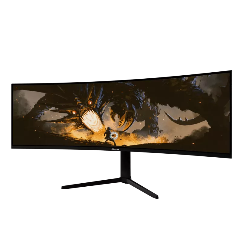 49 inch Curved LED Monitor Arozzi Nova — 5120 x 1440 Dual QHD, VA panel, 4 ms, USB hub, VESA