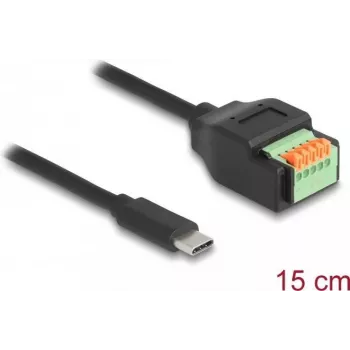 DeLOCK USB 2.0 Cable USB Type-C male to Terminal Block Adapter 15 cm