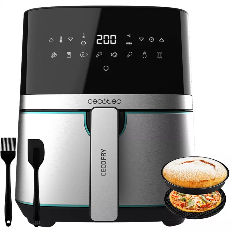 CECOTEC Cecofry Full Inox Pro 5500 Pro countertop fryer with accessories
