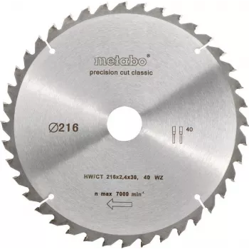 Circular Saw Blade Metabo 628060000 21.6 cm