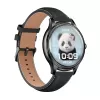 Smart watch Colmi L28 with black silicone and black leather straps