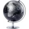Desk political globe TROIKA LUNAR, 20 cm diameter, 270 mm height, black/silver