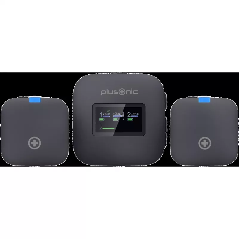 Wireless microphone kit Plusonic PS-TDS8 with USB‑C, Lightning and 3.5mm connectivity