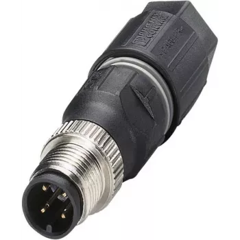 Phoenix Contact 1641785 Wire Connector M12 Black - Stainless Steel (1641785)