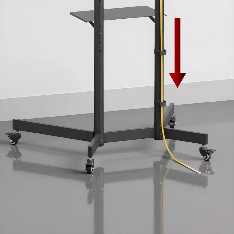 Maclean TV stand / cart, camera shelf, on wheels, 37-70, max load 45kg/5kg shelf, max. VESA 600x400, MC-113 B