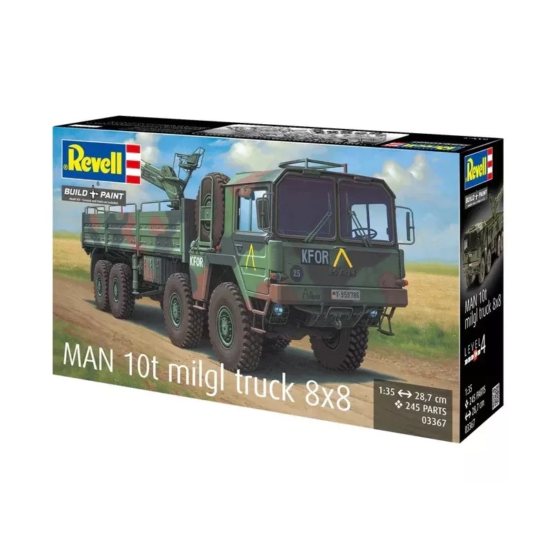 Plastic model kit REVELL Man 10T Milgl 8x8 Truck 1/35 scale